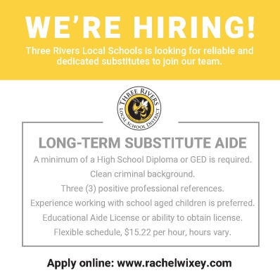 Three Rivers job opportunities